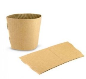 Collar, Hot Cup Sleeve, 12-16oz, Kraft Recycled