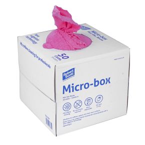 JanSan Cloths, Contract Micro-Box Microfibre, Red