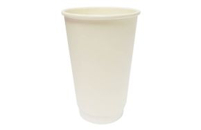 Hot Cup, 16oz, Double Wall, White