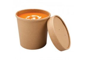 Soup Pot, Disposable, Kraft, 12oz