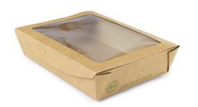 Salad Box, Eco, Large Window, 1100ml