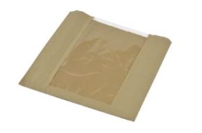 Film Window Bag, Kraft, PLA 10 x 10"