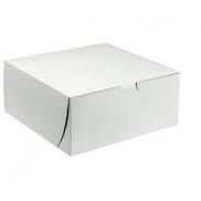 Cake Box, 10" x 10" x 4", White