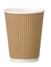 Hot Cup, 16oz, Ripple, Kraft