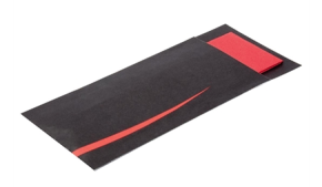 Cutlery Pouch with Napkin, Red & Black, Europochette