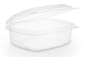 Deli Container, PLA, Hinged Lid, 12oz
