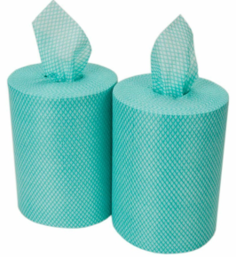 JanSan Wipes Rolls, Lightweight, Green
