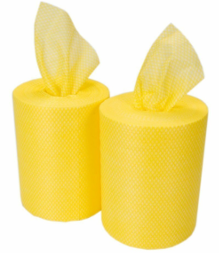 JanSan Wipes Rolls, Lightweight, Yellow
