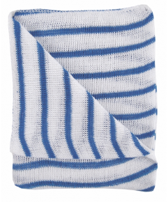 JanSan Dish Cloths, Stockinette Striped, Blue