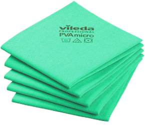 Vileda Cloths, PVAmicro, Streak-Free, Green