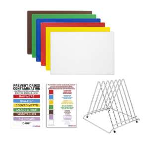 Chopping Board, Low Density, 455 x 305 x 20mm, Full Set and Rack (Not Inc. Purple)