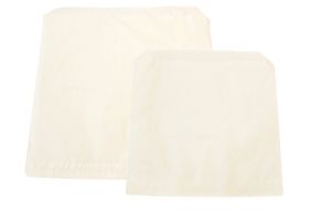 Strung Bag, White, Greaseproof, 10"x 10"