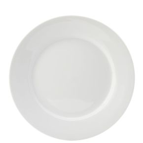 Winged Plate, White Porcelain, Utopia Titan, 12.25''
