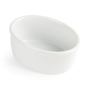 Ramekin, Porcelain, Oval, 105mm (Pack of 12)