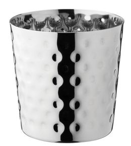 Chip Cup, Hammered Stainless Steel, 3.5"