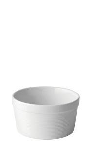 Pie Dish, White, Titan Ribbed, 11cm
