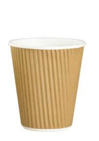 Hot Cup, 8oz, Ripple, Kraft