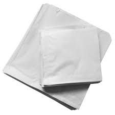 Strung Bag, White, Sulphite, 10"x 10"