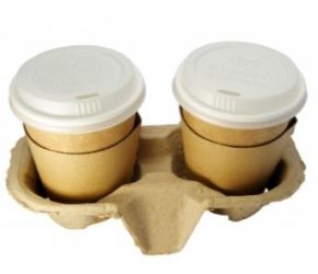 Carry Tray, Pulp, 2 Cup
