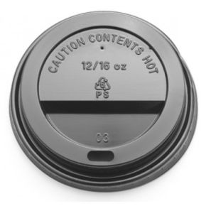 Sip Through Lid, 12/16oz, Black
