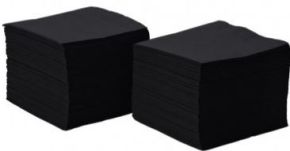 Napkin, 24cm, 2 ply, 4 Fold, Cocktail, Black