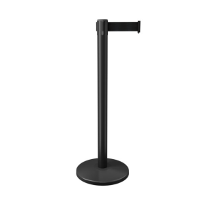Retractable Barrier Posts, Black, 3.4m