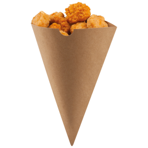 Chip Cones, Brown Kraft, 183 x 151mm