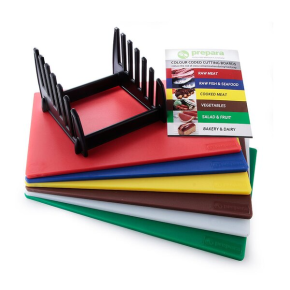 Chopping Board Set, Low Density (With Rack and Wall Chart)