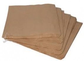 Strung Bag, Ribbed, Kraft, 13"x14"
