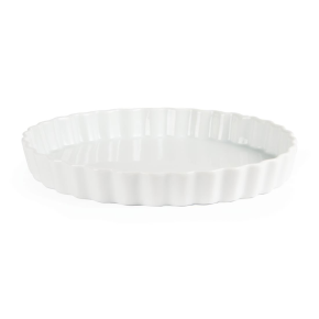 Flan Dish, White Porcelain, 297m (Pack of 6)