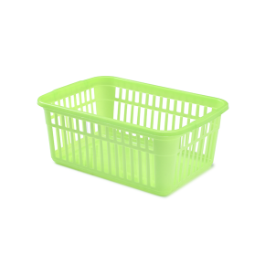Laundry Basket, Plastic, Green, 24L
