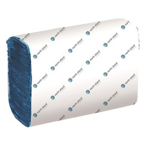 North Shore Micro Fold Hand Towels Blue (3000 Sheet)