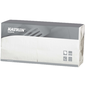 Napkin, 24cm, 2 ply, 4 Fold, Cocktail, White