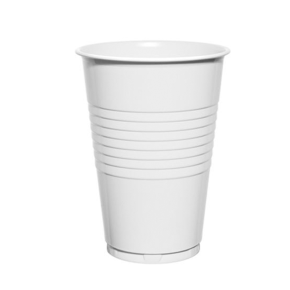 JanSan Water Cooler Plastic Cup Tall,White 200ml