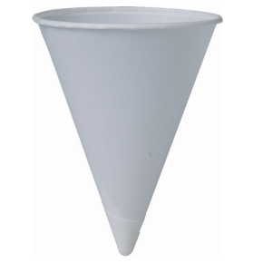 Paper Cone Cup, White, 4oz