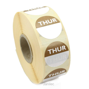 JanSan Food Rotation Day Dot Label Thurs