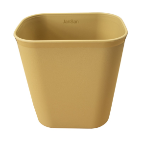 JanSan Rectangular Waste Paper Basket,12 Litre Beige