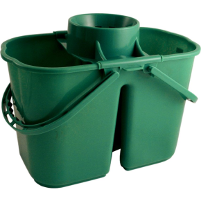 JanSan Double Mop Bucket & Wringer,14 Litre Green