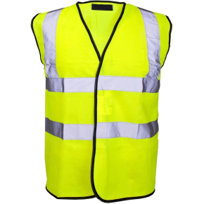 JanSan Vest High Visibility 2 Band,X Large
