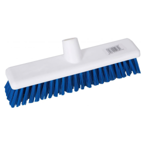 JanSan Broom Head Washable Stiff Blue,12" 30cm