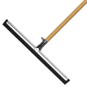 JanSan Floor Squeegee Zinc Plated &,Wooden Handle 14" (Set)