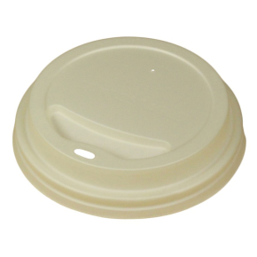 JanSan Compostable Lids White Fit 12/16oz,Hot Cup