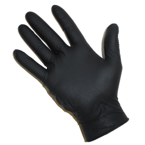 JanSan Nitrile Gloves, Powder Free, X Large, Black