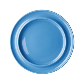Raised Rim Plate, Blue, 10''