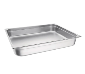 Gastronorm Pans, Stainless Steel 2/1 100mm Non Perforated