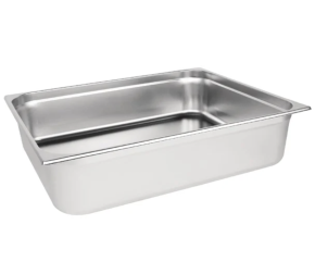 Gastronorm Pans, Stainless Steel 2/1 150mm Non Perforated