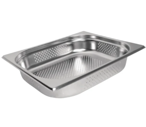 Gastronorm Pans, Stainless Steel 1/2 100mm Perforated