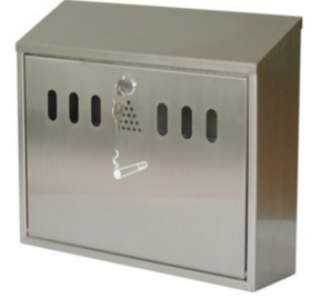 Ashtray, Wall Mounted, Stainless Steel