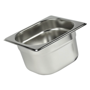 Gastronorm Pans, Stainless Steel 1/6 65mm Non Perforated