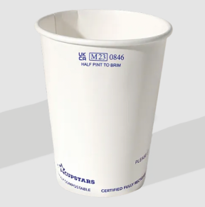 Cold Cup, Half Pint, Paper, with Window, UKCA